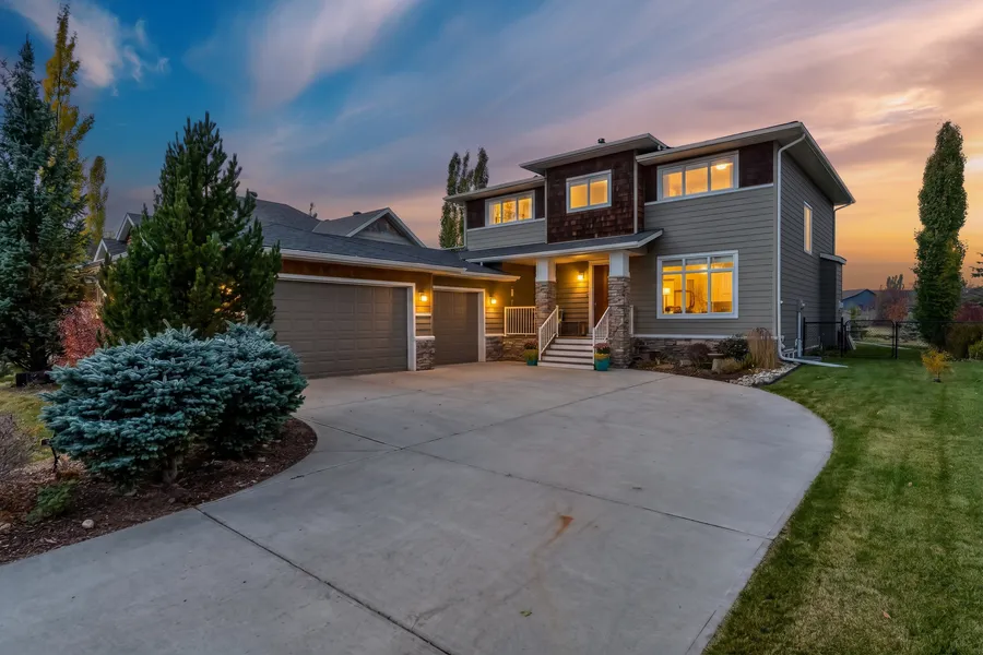 Front elevation at dusk