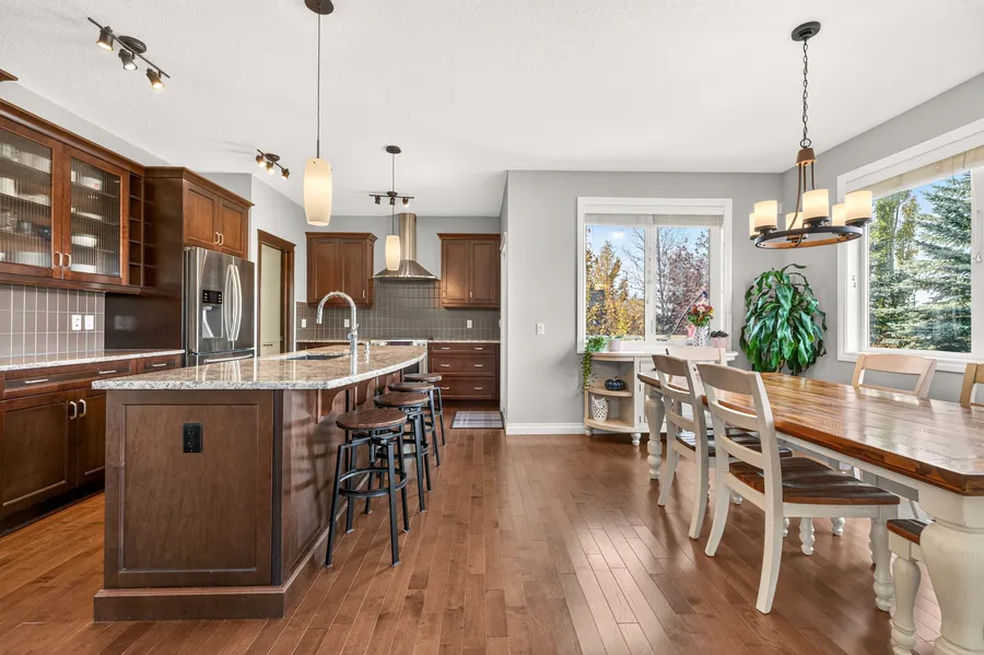 Kitchen island and dining table
