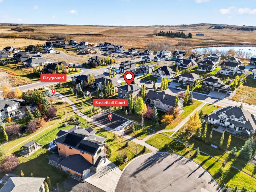 Aerial view of the property